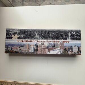 Colorado Then & Now Puzzle Denver Skyline 1870-2000 500+ Pieces Panoramic 12x36